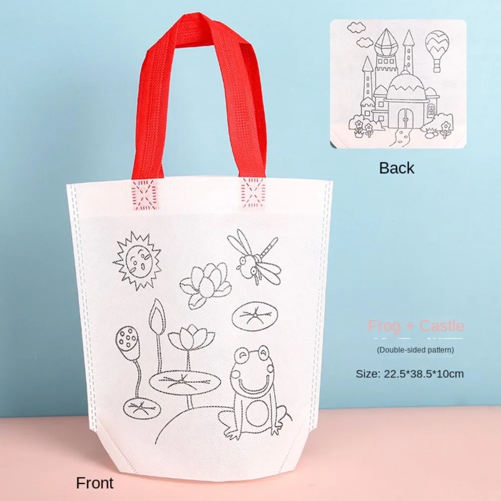 Educational DIY Graffiti Bag DIY Hand Painted Graffiti Handmade Bag Colored Drawing Cartoon Handmade Painting Bags Arts Crafts