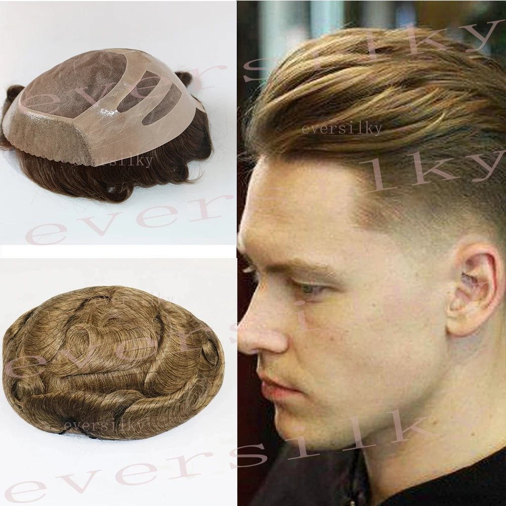 2026 رجل جديد الشعر المستعار دائم NPU بوند غرامة أحادية قاعدة بولي Gray رمادي الاصطناعية خط الشعر الطبيعي 100% نظام استبدال وحدة الشعر البشري