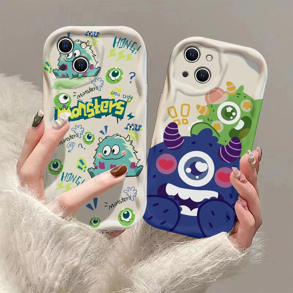 M-monsters Inc 3D Wave Case For Samsung A73 A72 A71 A55 A54 A53 A35 A34 A33 A25 A24 A23 A15 A14 A13 A05 A04 A03 4G 5G Cover