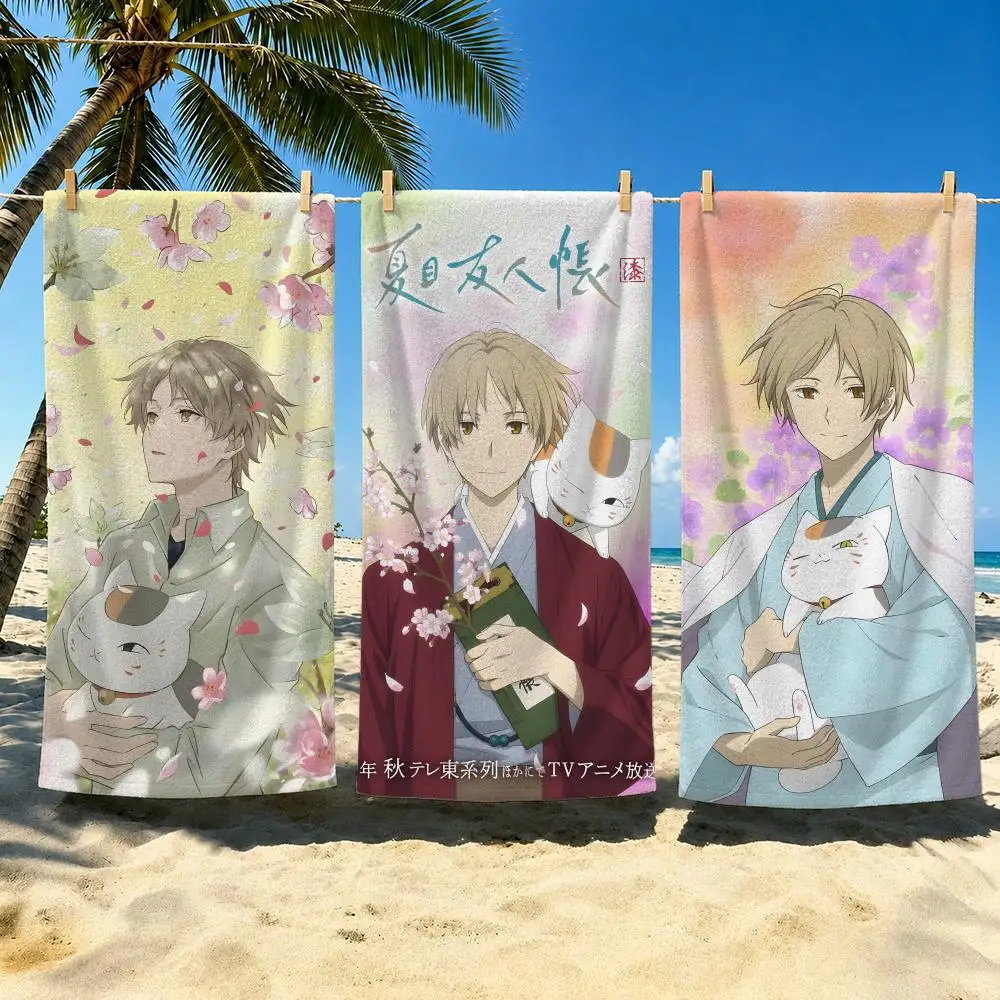 Anime Natsume's Book of Friend Towel Towel Soft Pool Gift For Travel Gym Shower Cool Camping Quick Dry Sports  Large Beach Towel