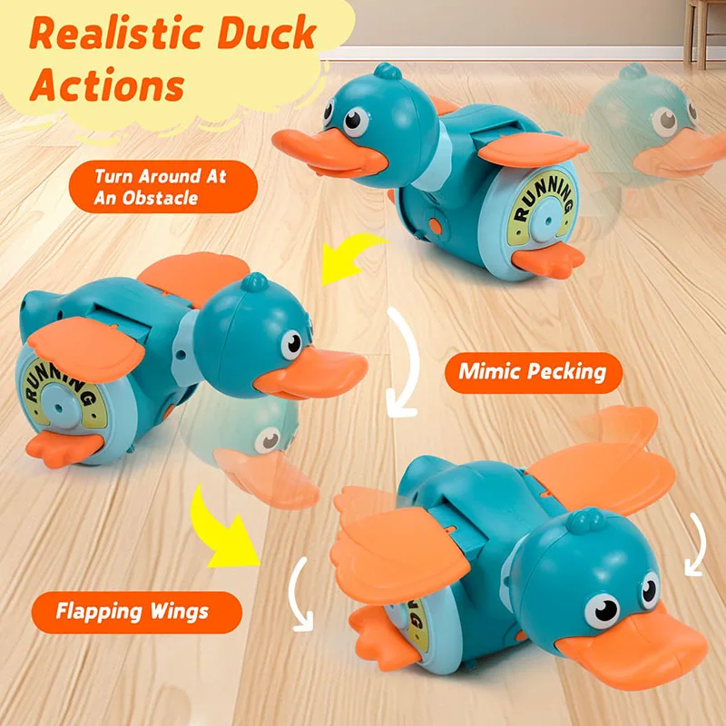 ของเล่นเด็กไฟฟ้า ฝึกหัดงัดหัว ฝึกคลาน เต้น หมุน  เป็ดน้อยน่ารักและสนุกๆ