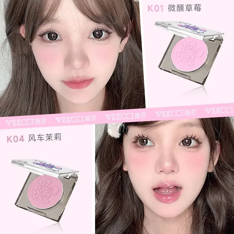 VEECCI Blush Color Makeup Waterproof Long-lasting facile da indossare Face Natural Brightening Rouge Cute Peach Blush Maquiagem