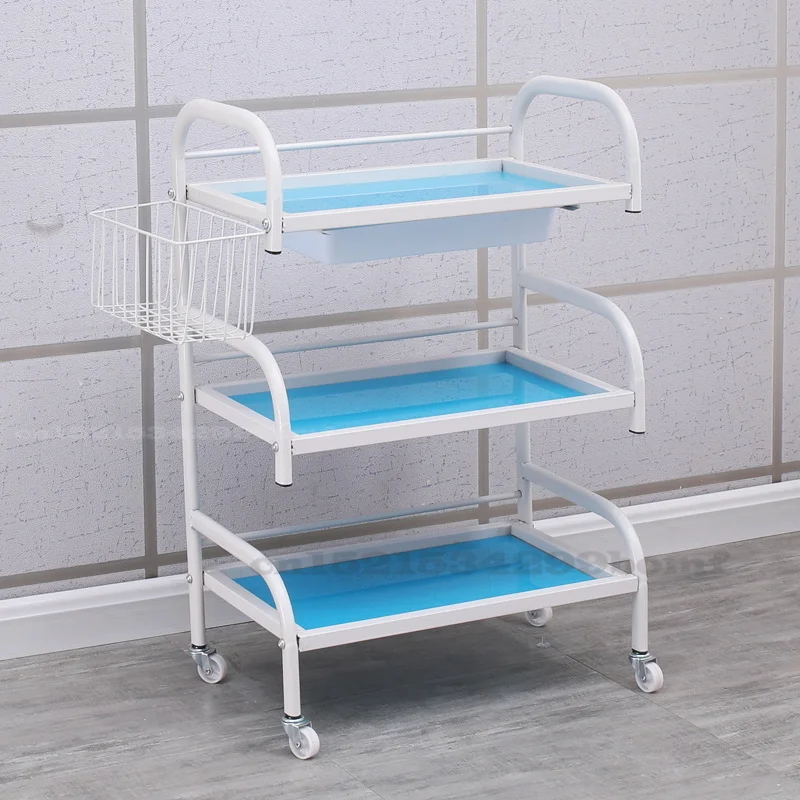 Beauty Cart hairdressing tool cart with drawer on the third floor beauty salon beauty salon cart with Storage basket