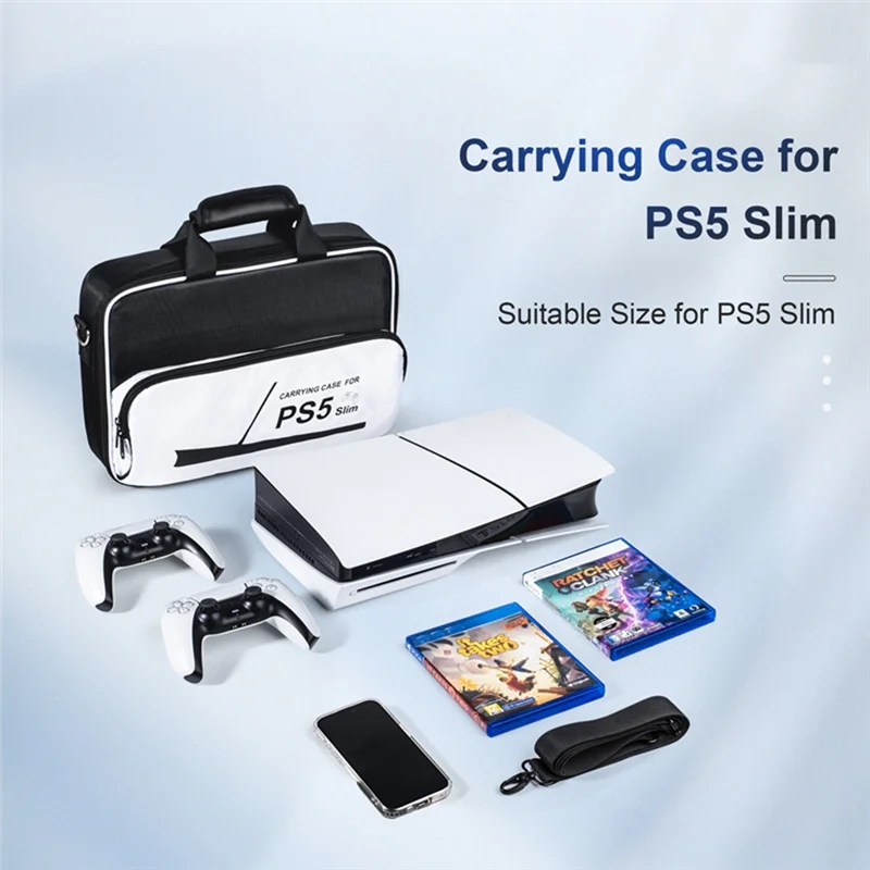 

CABE-Carrying Case For PS5 Slim, Large Capacity Travel Case Storage Bag For PS5 Console,Controller,Headset,Other Accessories