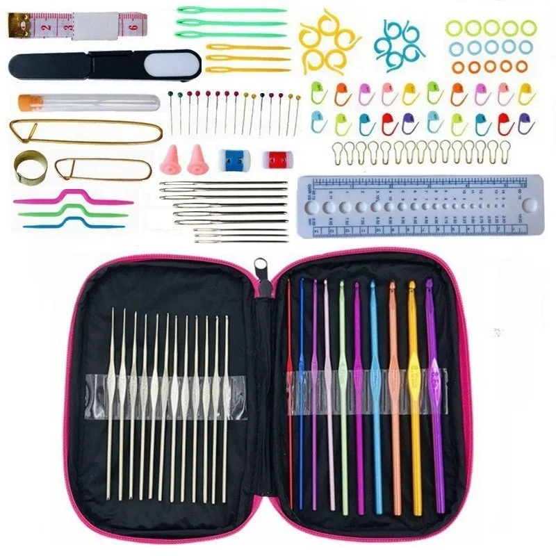 

Набор алюминиевых крючков для вязания, 100 шт. – Красочный комплект спиц для рукоделия и творчества