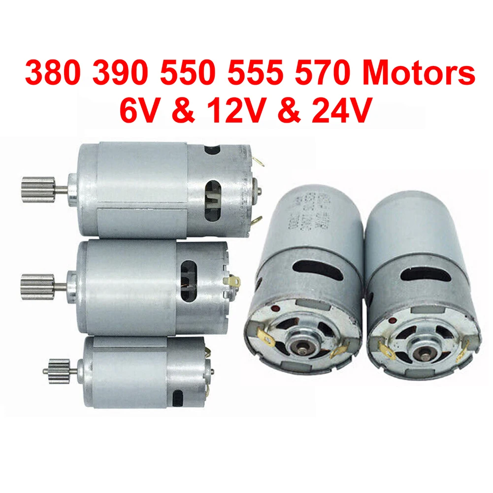 Children Electric Car Motor 550 RS390 RS380 12V 6V DL555 24V 10 Teeth 1cm DC Brushed Motor High Torque Micros Motor 5600-3500rpm