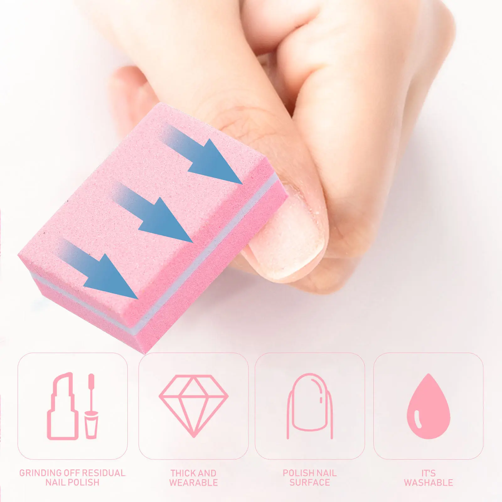 50Pcs Sponge Nail F…