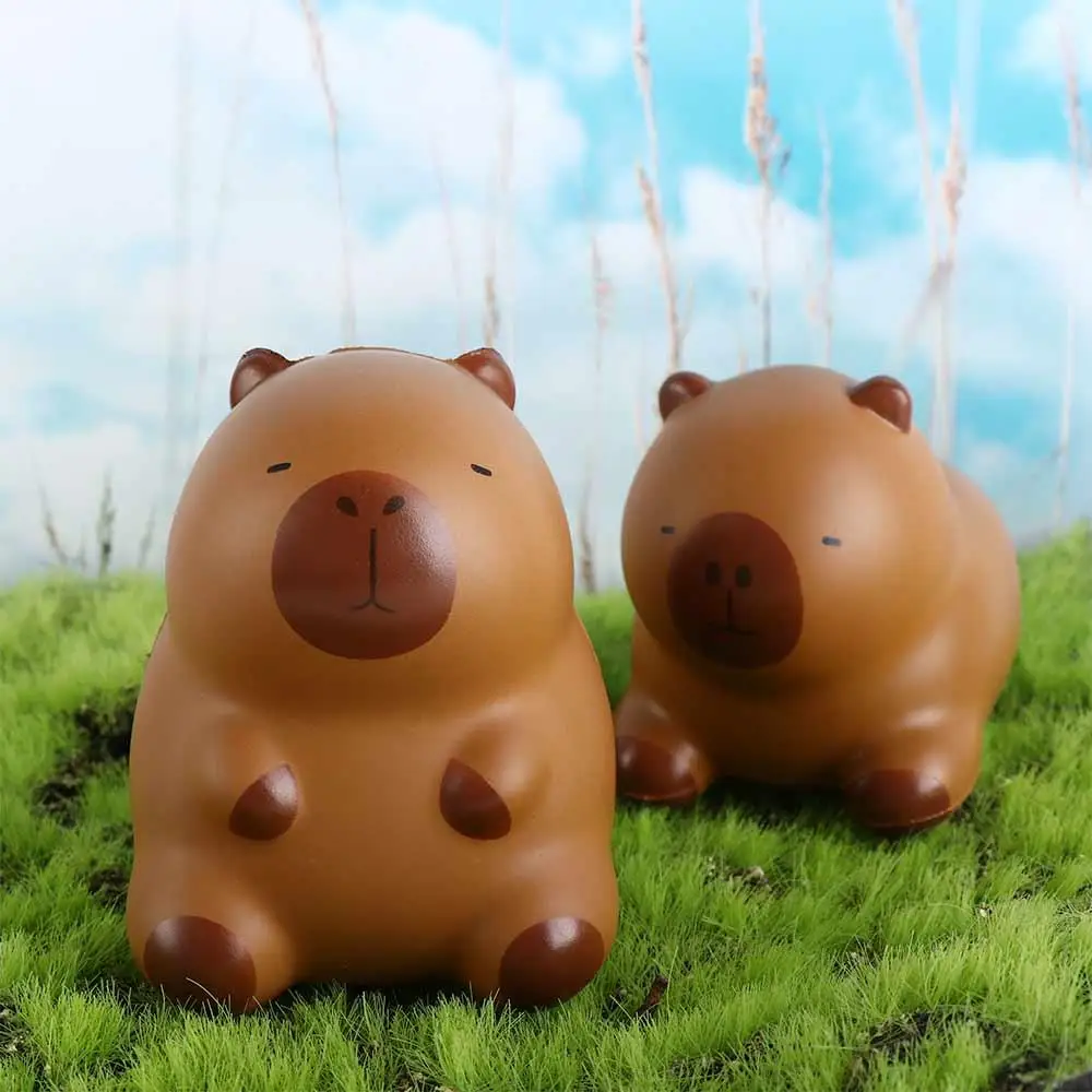 Animal dos desenhos animados capivara squeeze brinquedo novidade boneca squeeze capivara lento rebote brinquedo bonito engraçado simulação capivara decoração