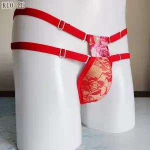 Man's Live Show Dance Briefs Lace Elastic Waist Costumes for Private Party