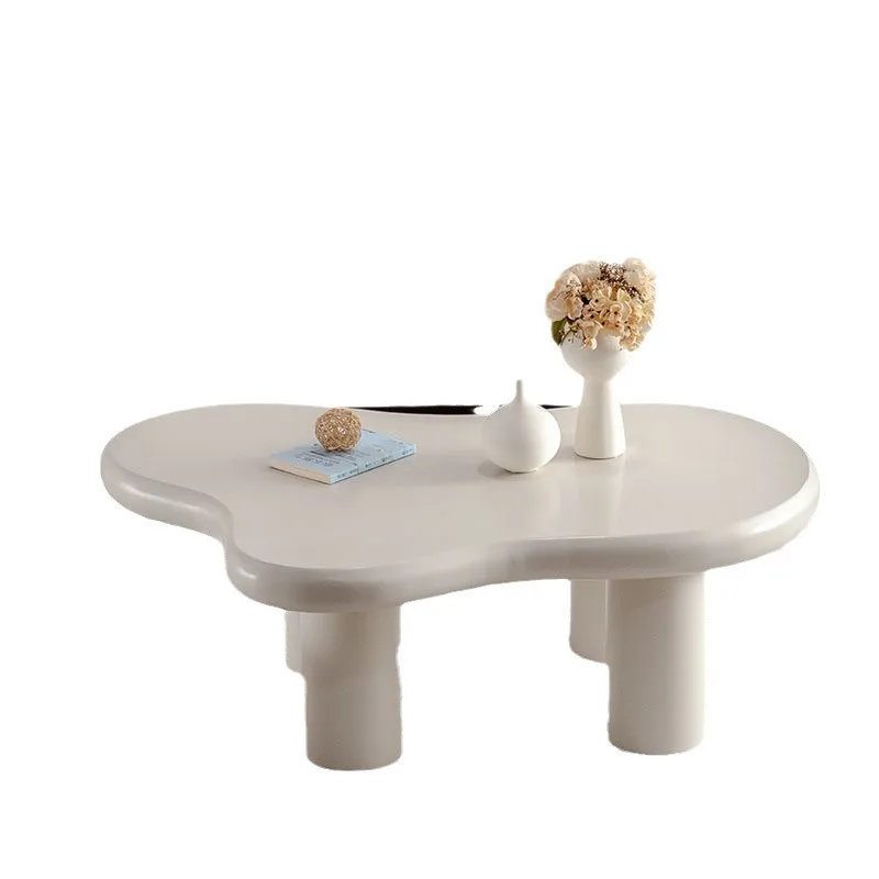 

Cream wind light luxury sample room rental house cloud coffee table Internet celebrity live tea table