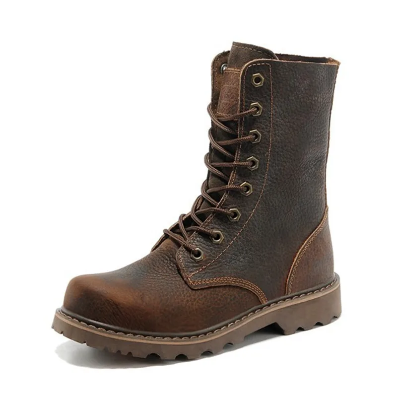 Botas vaqueras Vintage para hombre, zapatos ligeros y cómodos para exteriores, talla grande, otoño e invierno, novedad de 2023