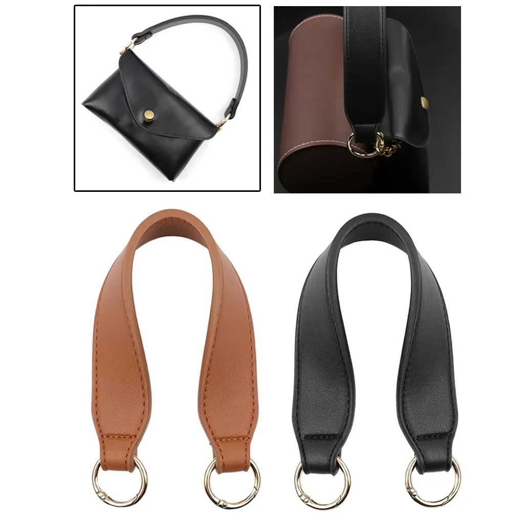 34cm Detachable Short PU Leather Handbag Purse Clutch Bag Straps Replacement Handle for Wallet Making Bags Accessories