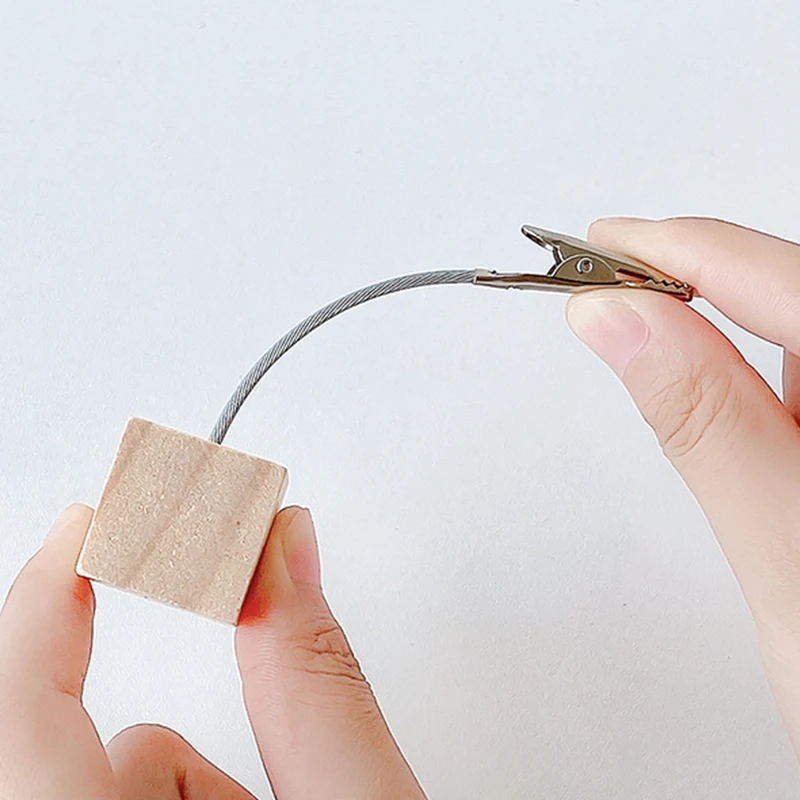 Support de bloc-notes en bois, 1 pièce, pince à papier, accessoires de bureau, bureau, école