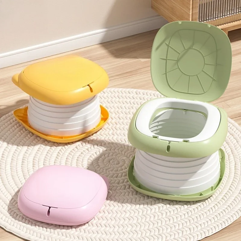 Folding toilet, carrying portable urinals when going out, car travel baby toilet for boys and girls