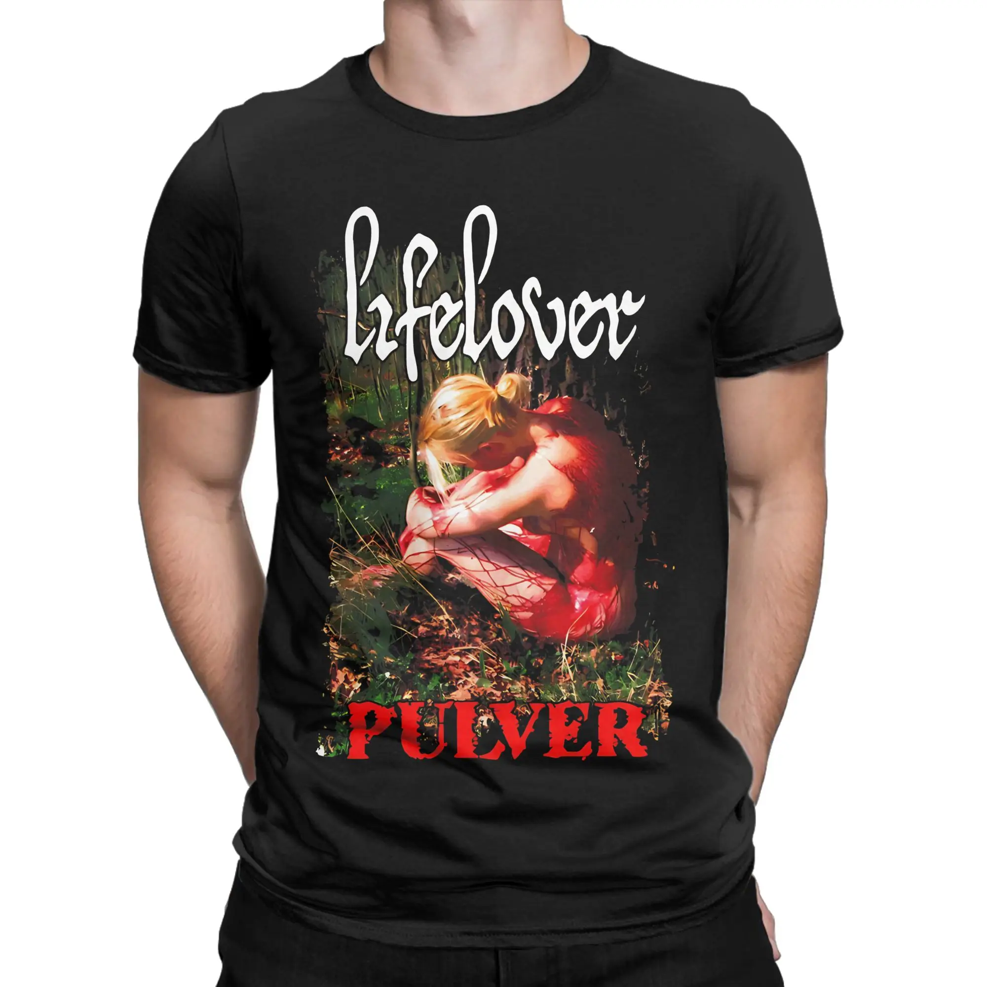 Herren Lifelover Pulver T-Shirt Baumwollkleidung Crazy Kurzarm-T-Shirt mit Rundhalsausschnitt Plus Size T-Shirts