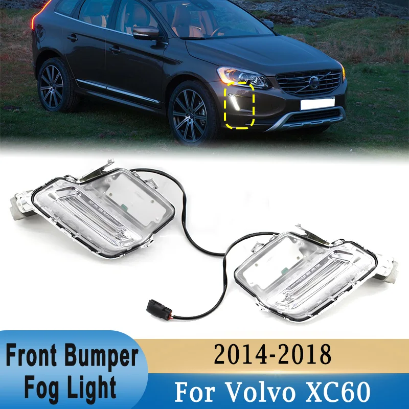 

LH&RH LED Front Bumper DRL Daytime Running Light Fog Lamp White Light for Volvo XC60 2014-2018 #31364331