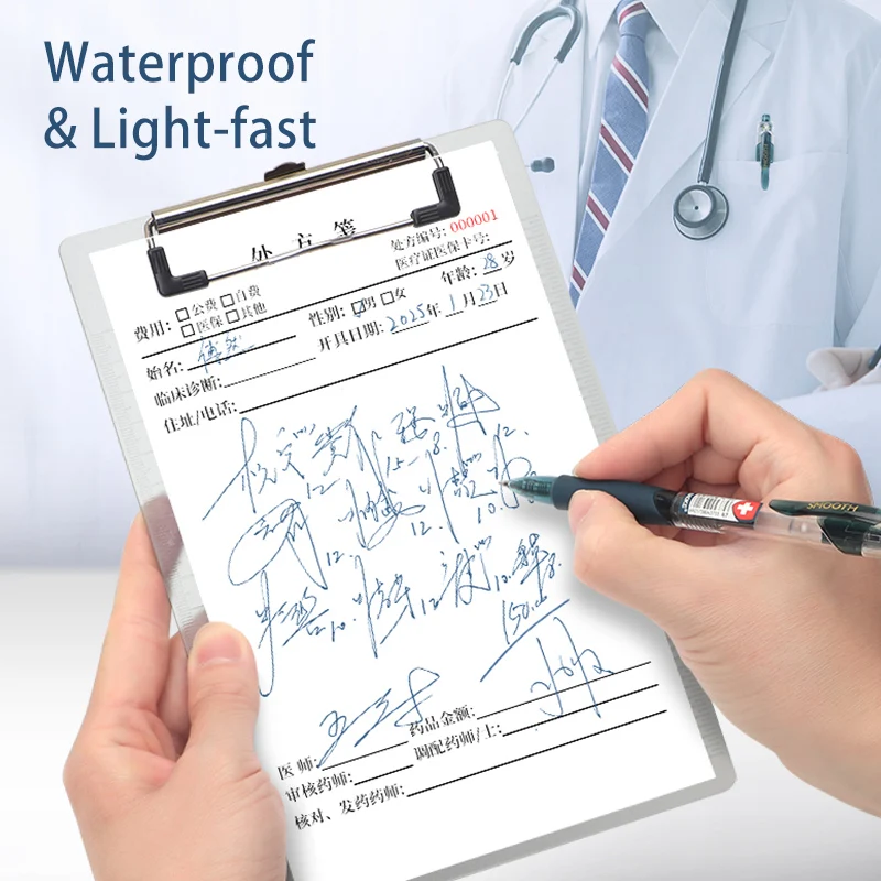 BAOKE PC1956 0.5mm/0.7mm 青黒ゲルペン ドクターペン ゲルインクローリングボールペン 細字