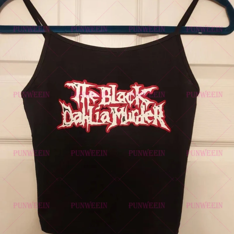 Harajuku The Black Dahlia Murder miw crop top Gothic Punk Vinatge Rock hip hop Summer Women Club Sexy Sleeveless Emo Girls shirt