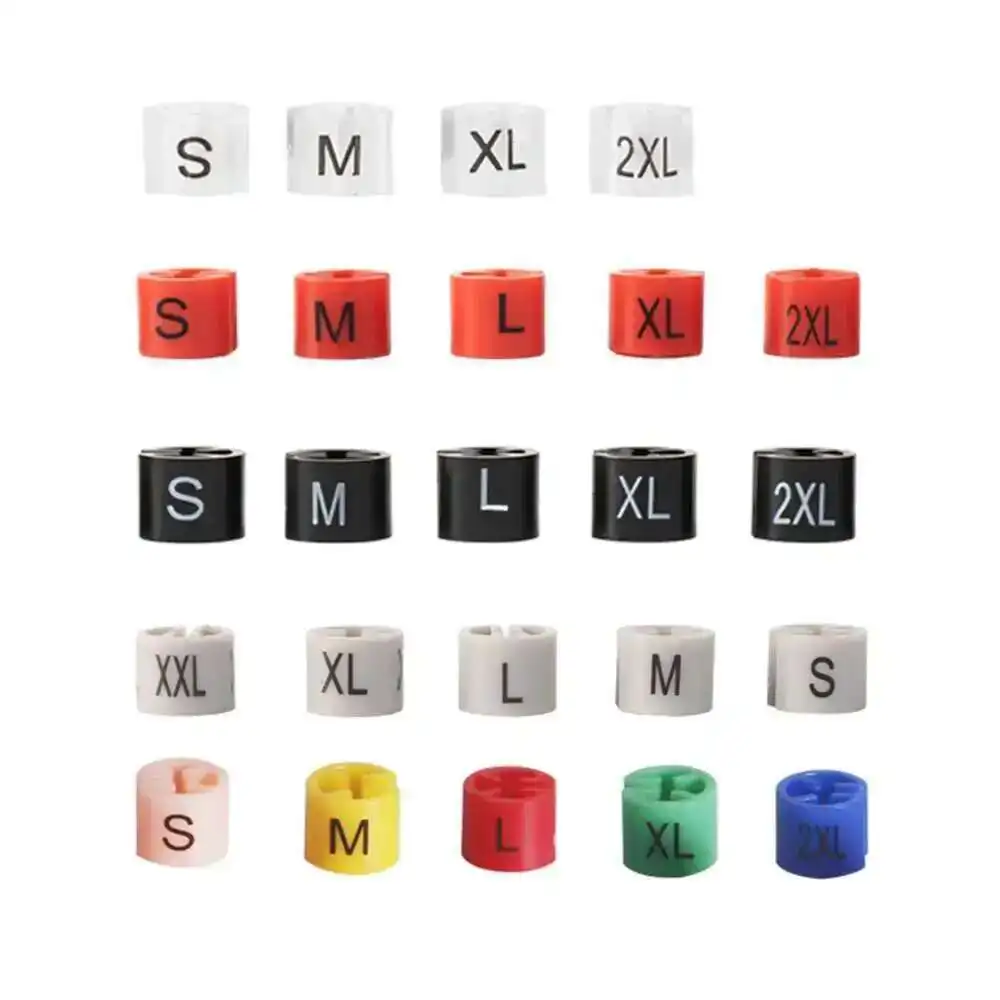 Kit di assortimento di pennarelli per grucce in plastica da 450 pezzi, Xxs - 4xl Pennarelli per etichette per grucce con codice colore per abbigliamento