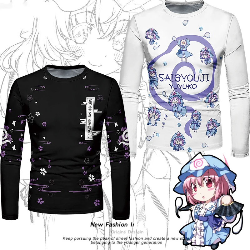 Anime Touhou Project Cirno Cosplay T shirt 3D Print Kid Cute Daily Cartoon T-shirt Summer Men Women Harajuku Long Sleeve Y2k Top