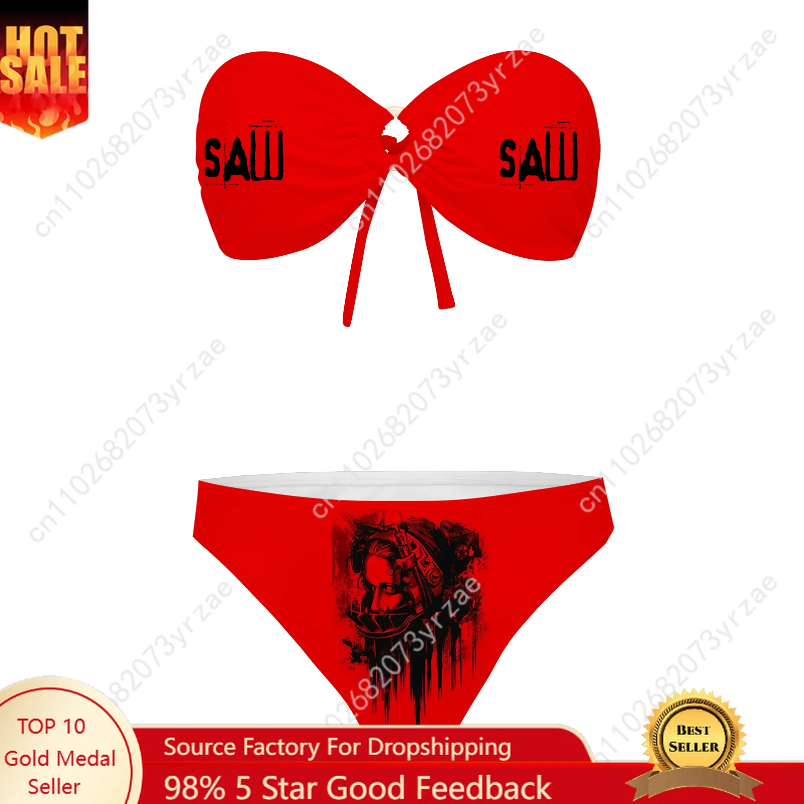 

Saw Strapless Swimsuit Womens Bathing Suits Fashion Personalized Swimwear Fashion Pool Party Sexy Bikini Custom Made Beachwear