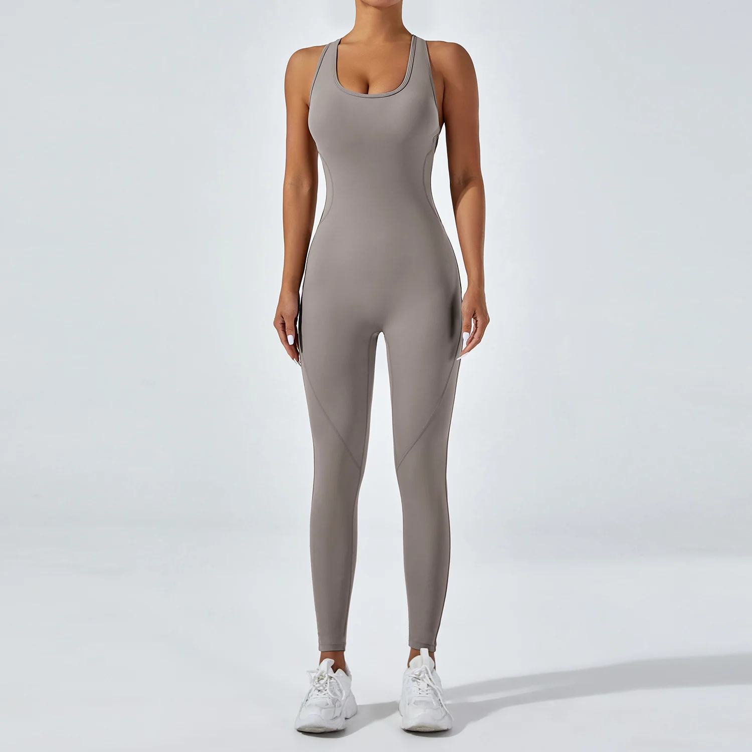 بدلة رياضية مثيرة مجوفة، بدون ظهر، مقاومة للتجاعيد، بدلة رياضية، مجموعة صالة الألعاب الرياضية النسائية، مجموعة رياضية من قطعة واحدة، سراويل ملابس عمل لليوجا واللياقة البدنية بدون أكمام