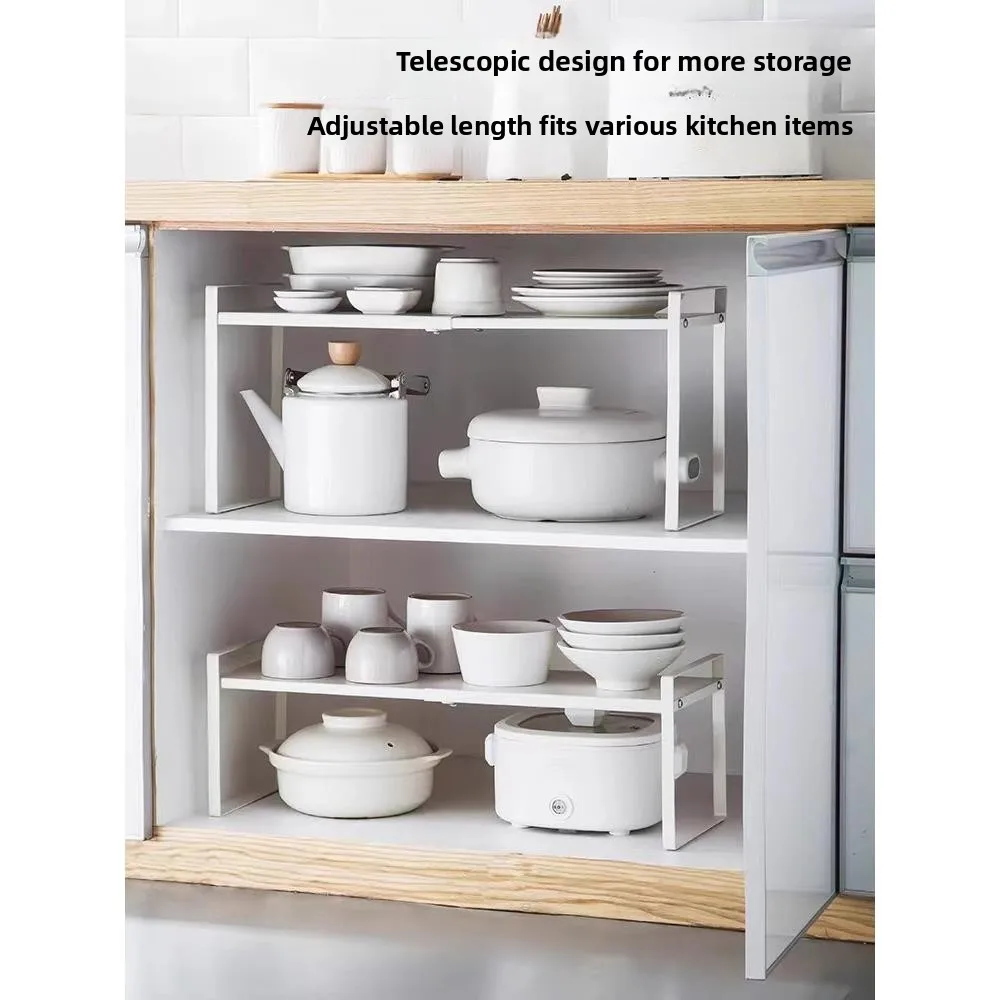 expandable-multi-layer-kitchen-storage-rack-spice-organizer-pot-bowl-shelf-countertop-cabinet-divider-snow-brand