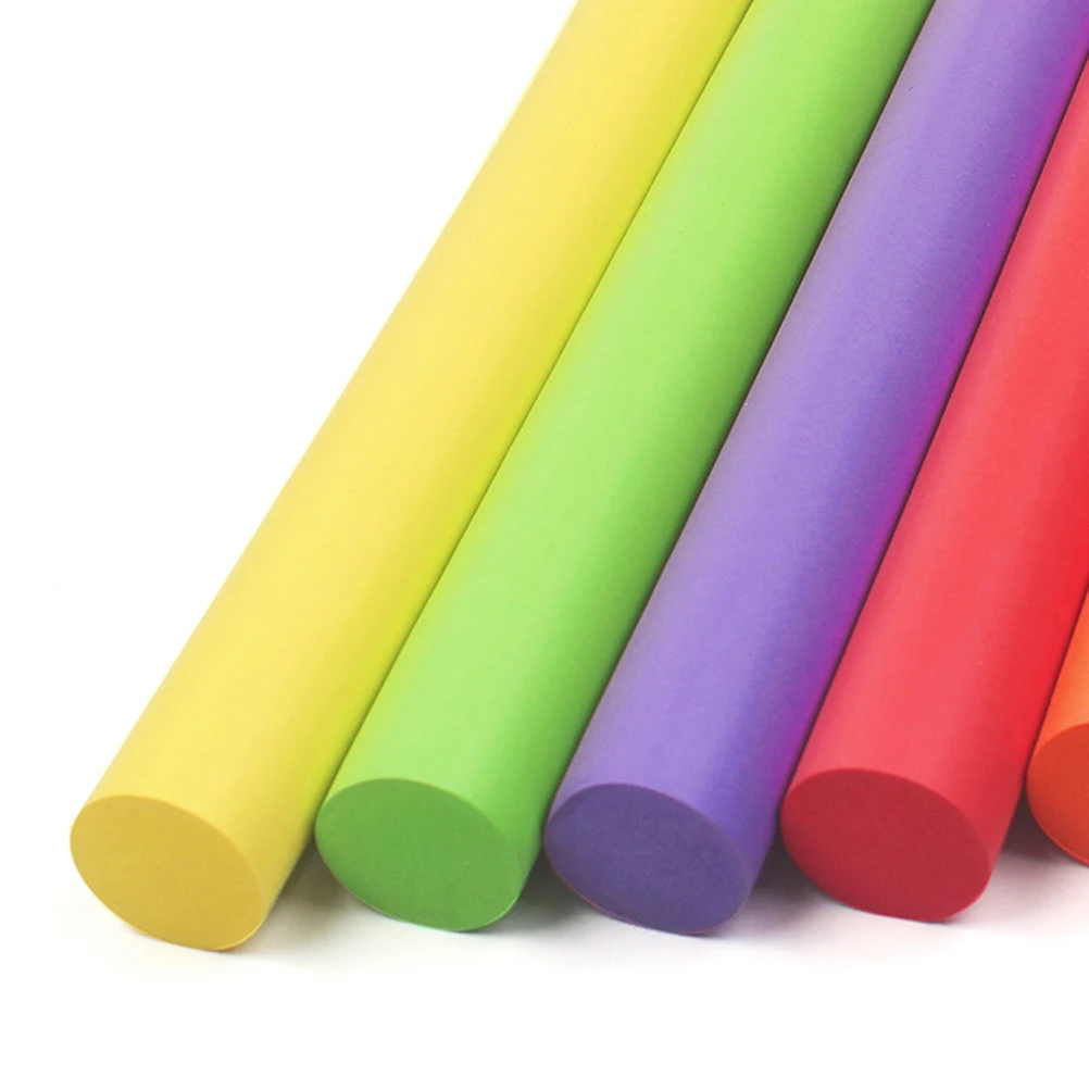 

6pcs Relay Baton Nbr Material Track Field Training Sticks Sport Tools Random Relay Race Sticks Color Soft