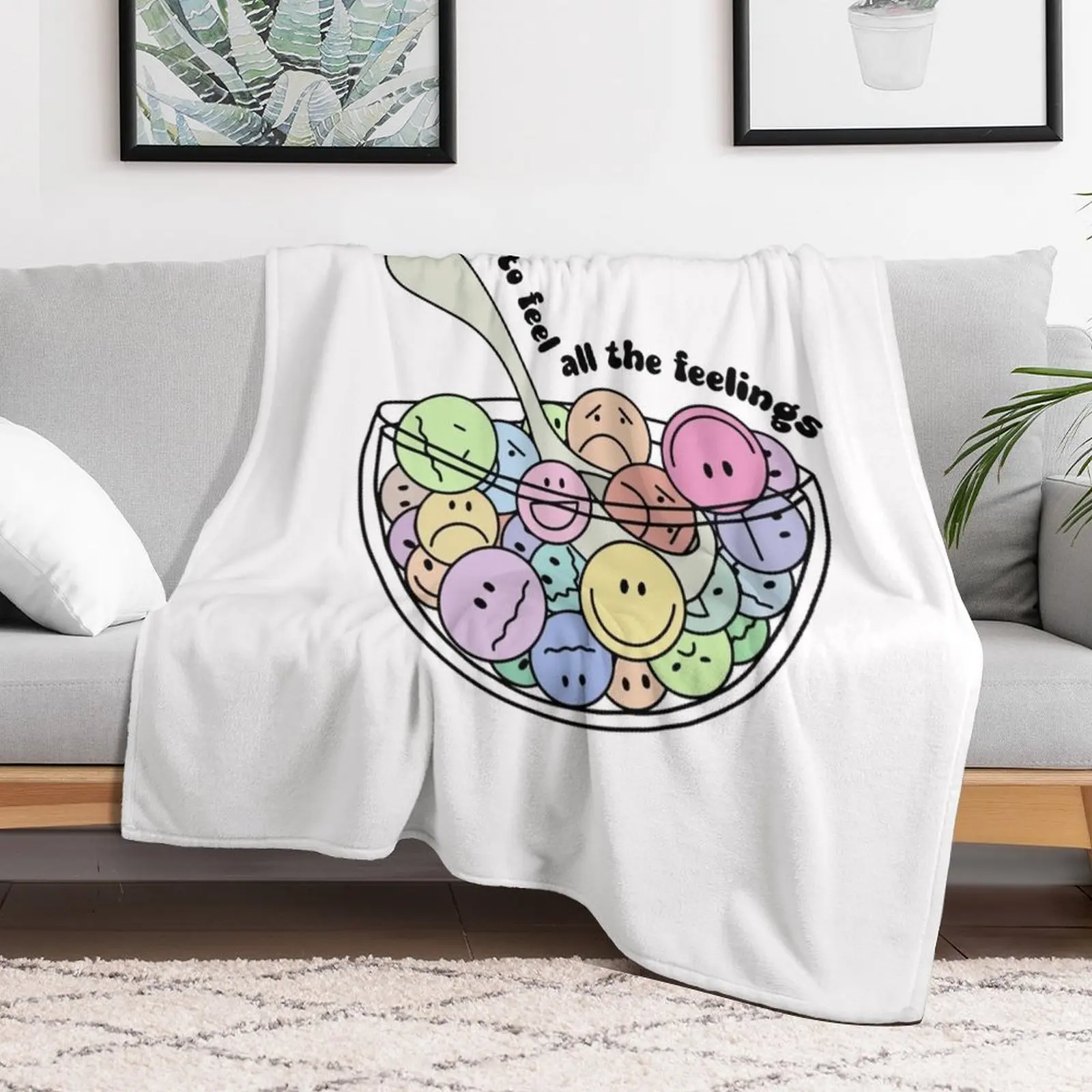 It's Okay To Feel All The Feels, ABA Therapist, Speech Therapy, BCBA, Mental Health, RBT, AAC Throw Blanket