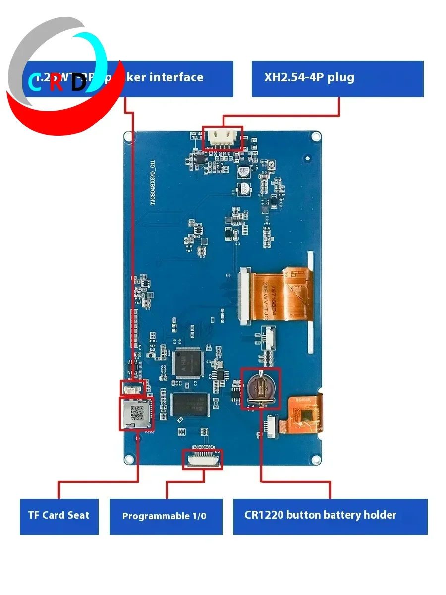 X5 7-inch serial port capacitive touch configuration LCD screen supports audio &video TTL/232 interface lcd display oled display