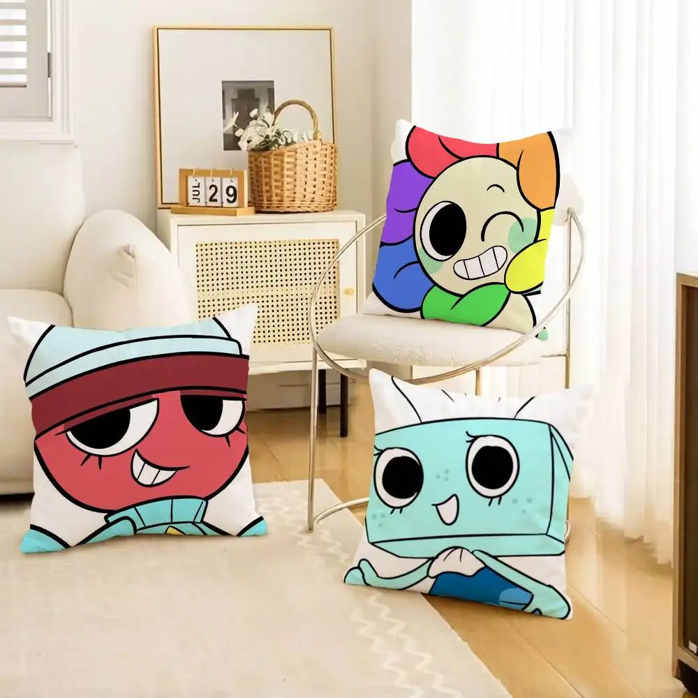 Dandys World Sprout Cartoon Pillow Case for Sofa Living Room Home office Decor Protective Cover