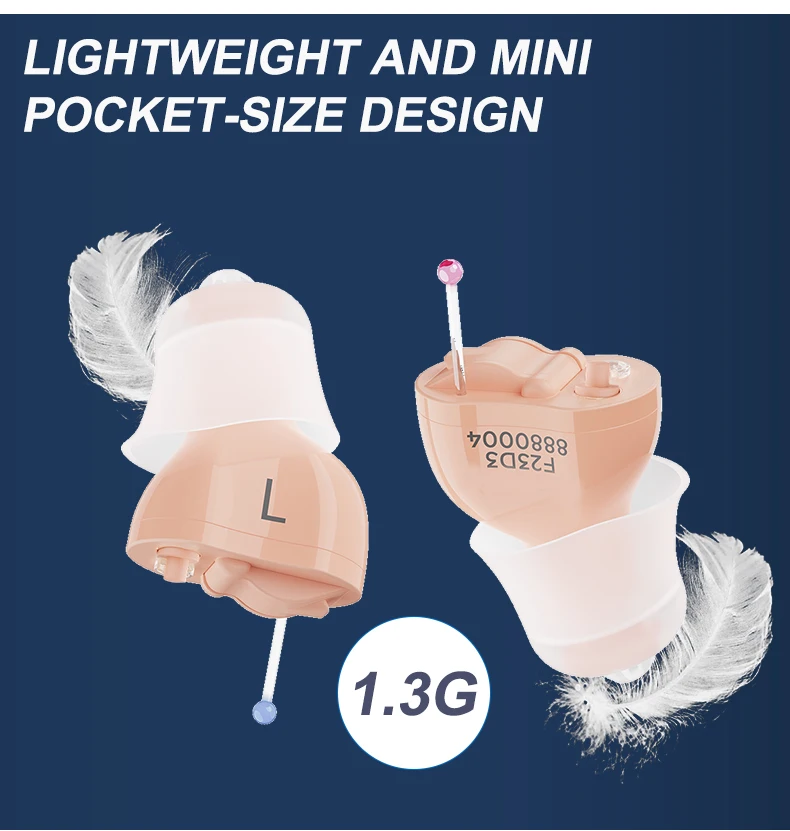 Deep Canal 16-Channel Digital Hearing Aid F23D3 Sound Amplifier Double layer earplugs Noise reduction For Elderly
