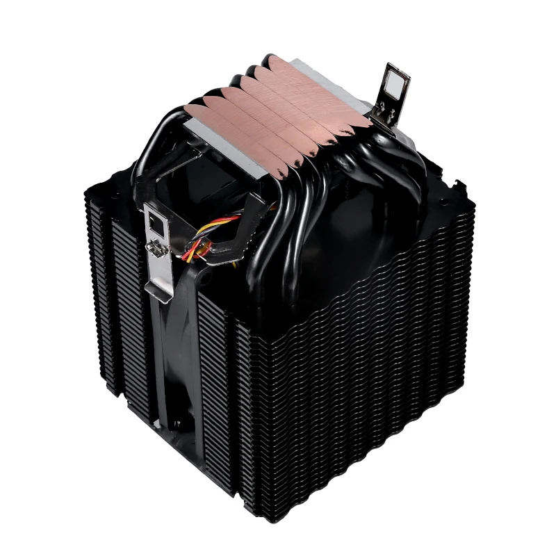 BINGHONG Black Cooler CPU Fan 4/6 Heat Pipe Twin Towers Air-cooled Processor Compatible Core I3 I5 I7 I9 Xeon X79 X99 E5 AM4 AM5