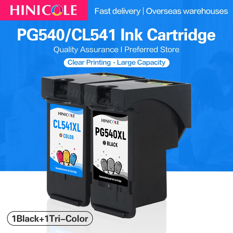 HINICOLE-cartucho de tinta PG-540 PG 540XL, cartucho de tinta Canon PIXMA MX375, MX435, MX475, MX515, MX525, MX535, MX455, PG540, XL, CL 541