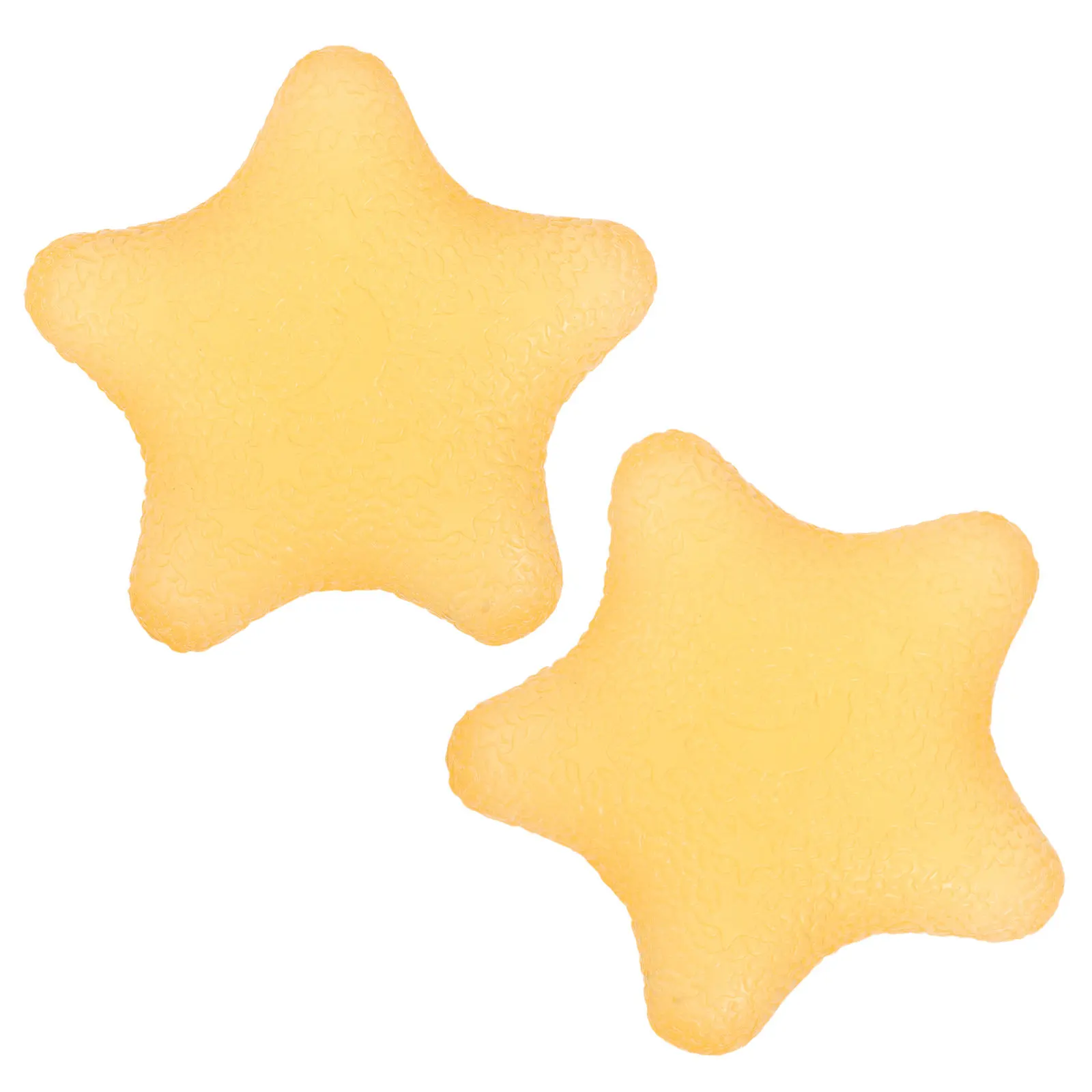 2Pcs Star Hand Grip Balls Yellow Soft Squeeze Exercise Ball Hand Strengthener Finger Rehabilitation Compact Portable Muscle
