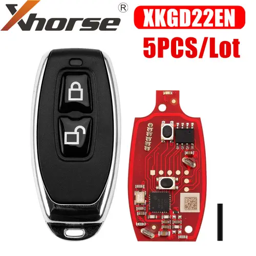 Xhorse XKGD22EN 2a generación Control remoto de garaje soporte programación inalámbrica versión en inglés 5 unids/lote