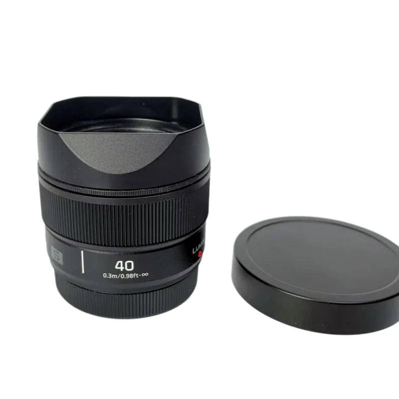 Quadratische Gegenlichtblende aus Metall mit Blendenkappe für Panasonic LUMIX S 40mm F2 L Mount