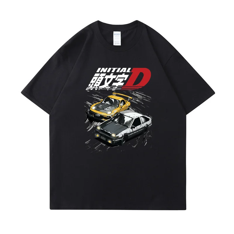 Initial D T Shirt Japanese Anime Graphic Funny Harajuku Manga T Shirt Fashion Casual Short Sleeve Plus Size T Shirt men