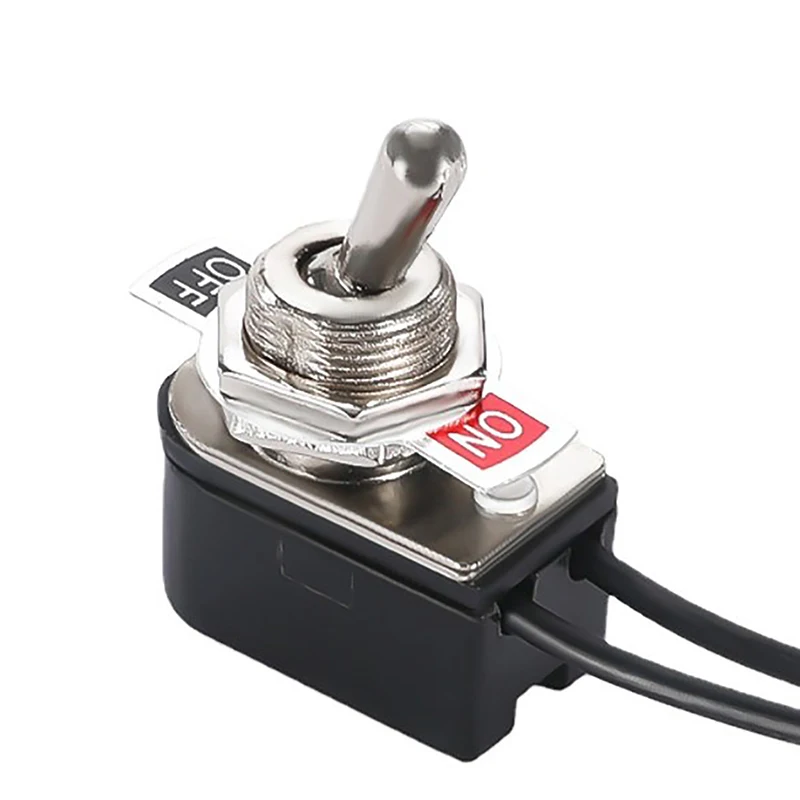 AC250V 3A On/Off Prewired Standard Toggle Switch With Wire Cable KNS-1 SPST Contacts Switch Electrical Equipment