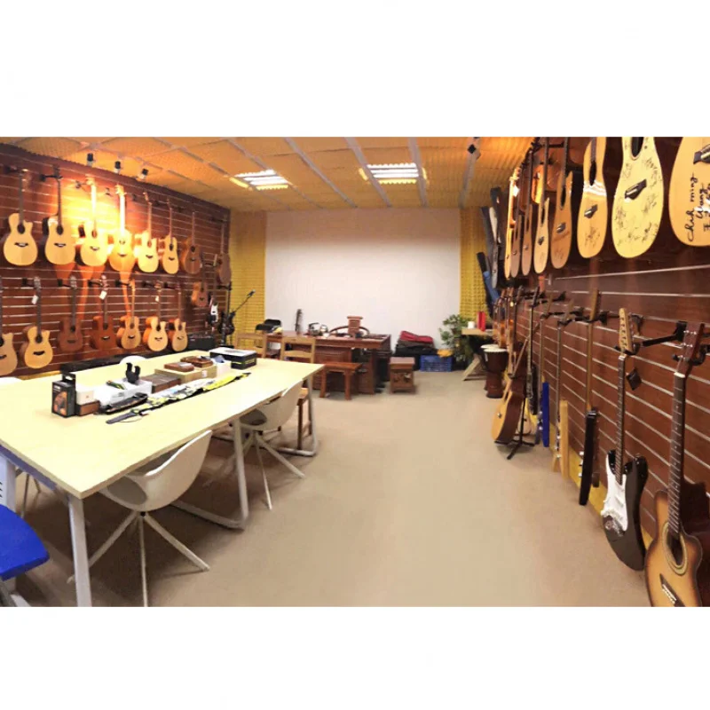 (customized)4'* 8' feet HDF MDF Guitar Shop Decoration Goods Shelves Display Melamine Slatwall board