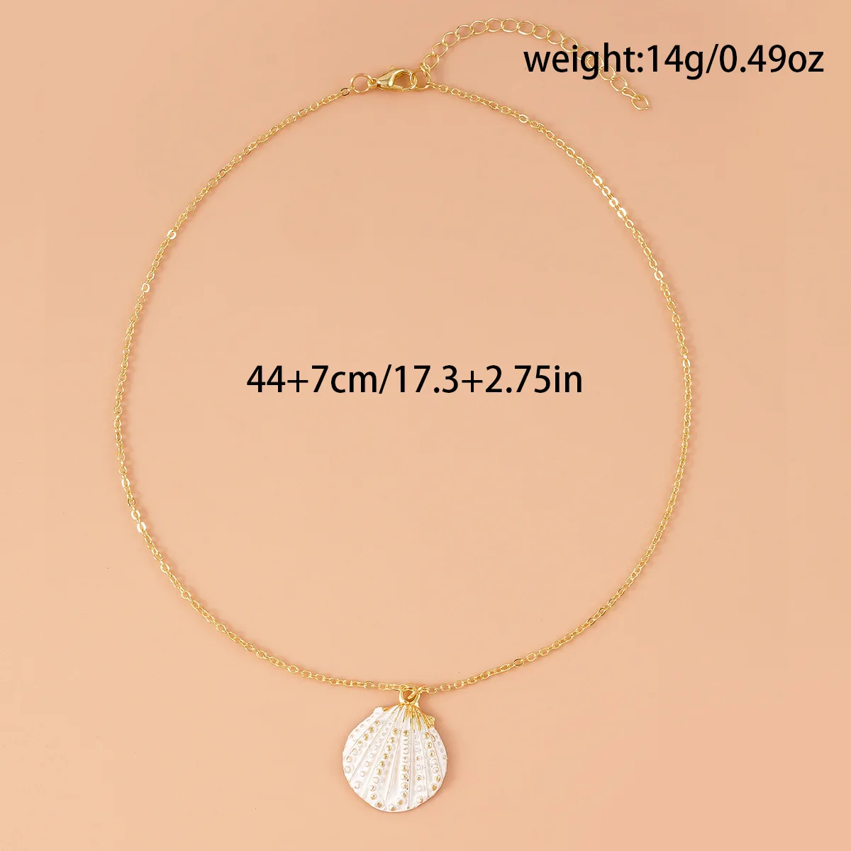 العصرية الذهب اللون سلسلة العنصر البحري الأبيض شل قلادة قلادة للنساء طوق الشاطئ الرقبة مجوهرات هدايا عيد الحب