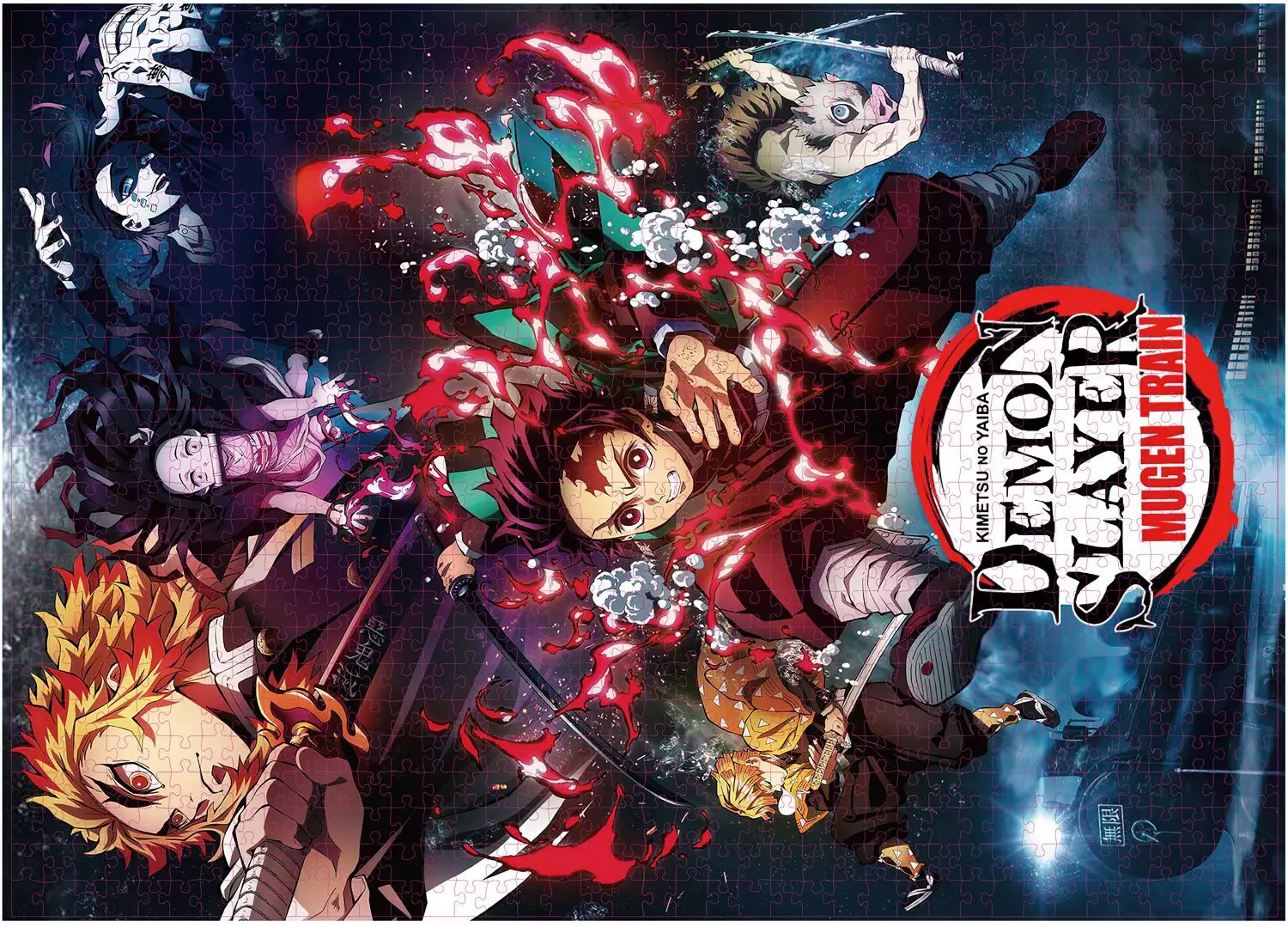 Puzzles d'anime japonais Demon Slayer pour adultes, Kamado Tanjirou, jeu intellectuel, cadeau d'affiche, 1000 pièces