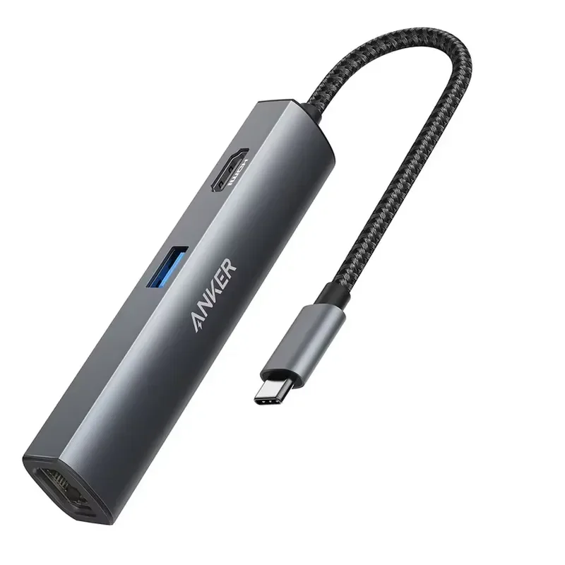 5 in 1 Multi Port Usb c Adapter Hub With PD USB 3.0 Port and HD 4K Interface for Laptop for Anker
