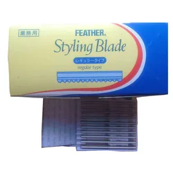 free ship! 100pcs/box High quality feather bulk professional Hair styling Razor Blade stainless steel