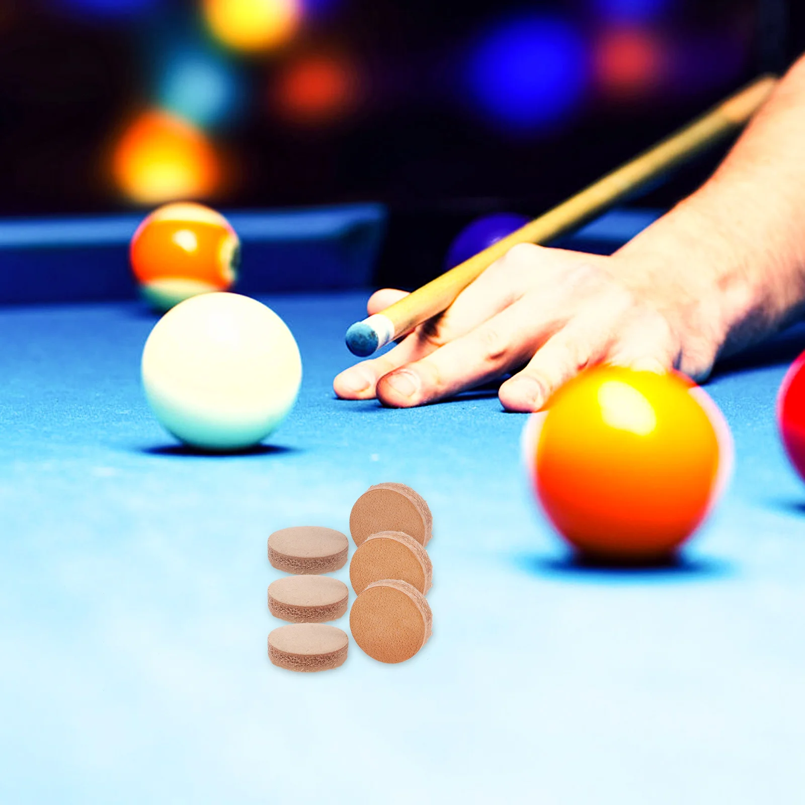 

20 шт. белые бильярдные кии для снукера, аксессуары, сменные насадки для бильярда, бильярд