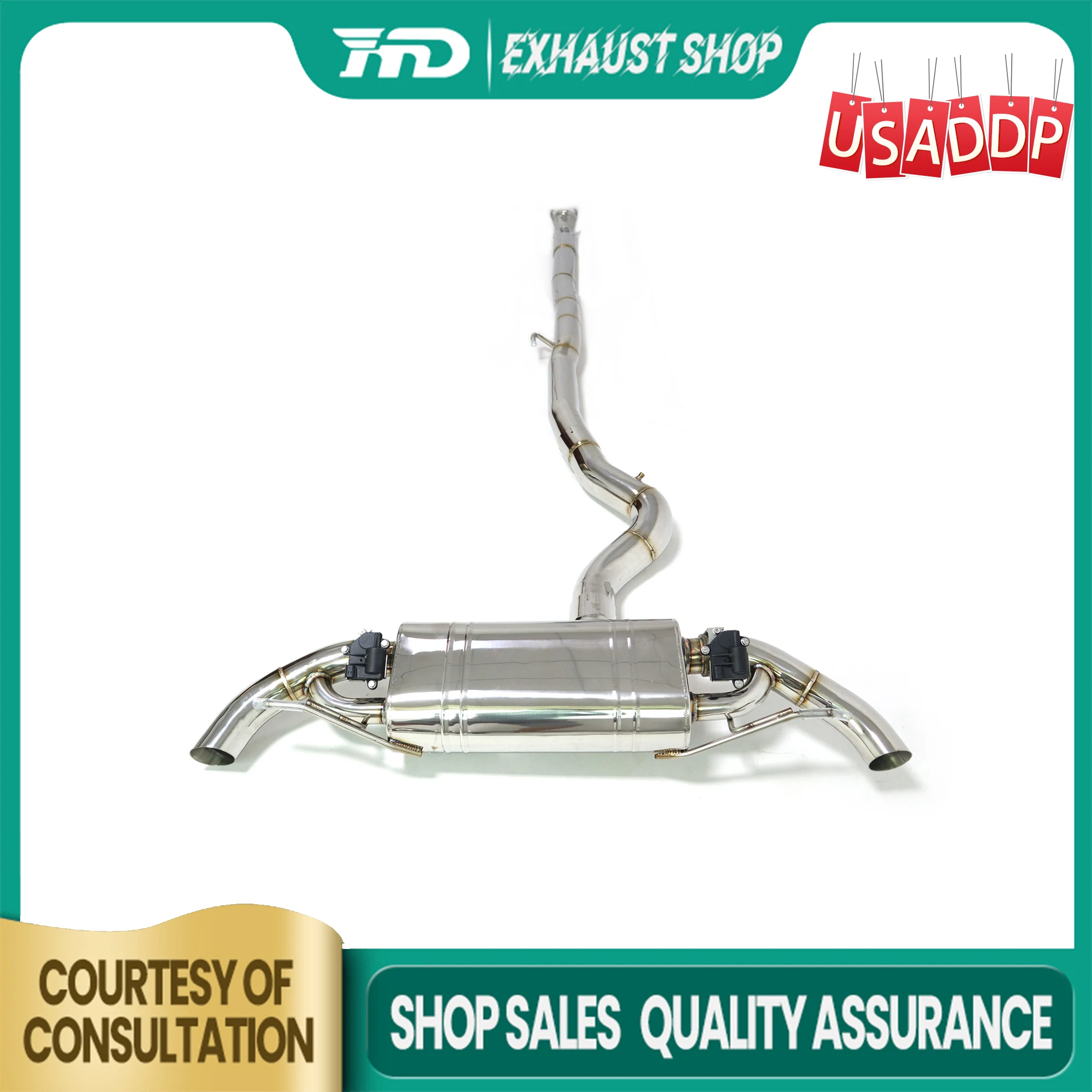 

HMD Catback for Benz A45S W177 Electronic valves Exhaust system High precision Muffler Stainless steel