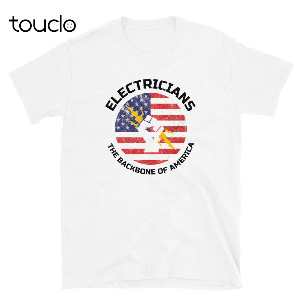 Electrician T-Shirt Backbone Of America Union Ibew Local Worker Gift Dad Men Hawaiian Shirts For Women Fashion Tshirt Summer 