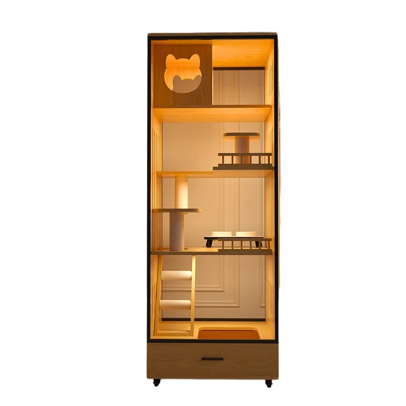 

Does not occupy an area of cat villa cat nest, cat toilet integrated solid wood