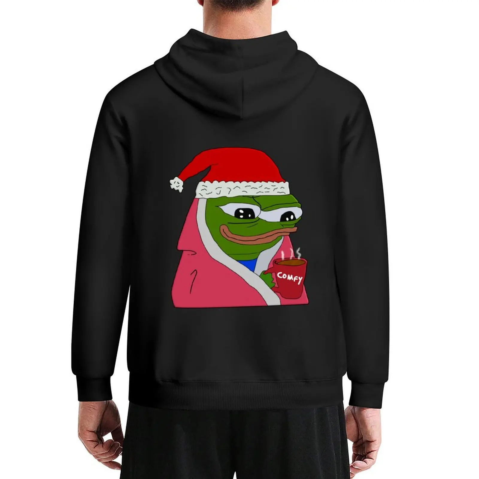 

Cozy Christmas Pepe Comfy Blanket Hoodie aesthetic clothing fashion men autumn jacket men men's clothing graphic hoodie