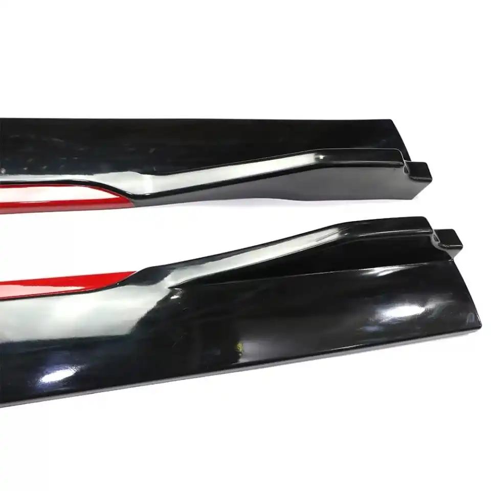 1 pair universal car side skirts bumper extensions black style car bumper side stand extensions BMW Mercedes-Benz-Ford-Audi